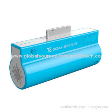 Tail Plug Power Bank with 2,000mAh Capacity, 3-4 Hours Charging Time